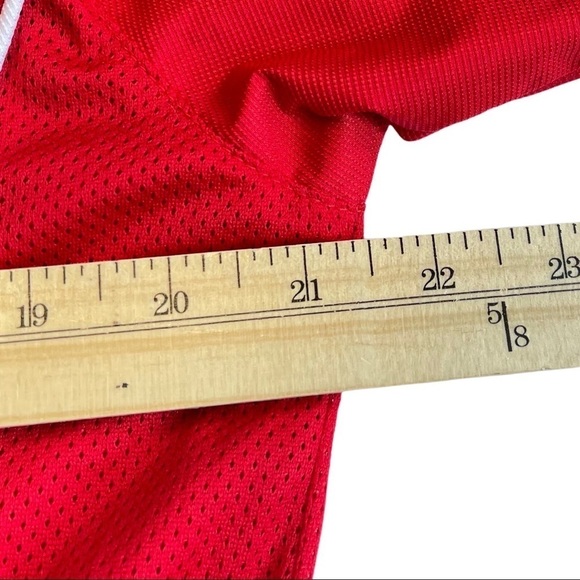 Rawlings Men’s 1/4 Zip Short Sleeved Red Wind Breaker Jacket - Picture 3 of 10